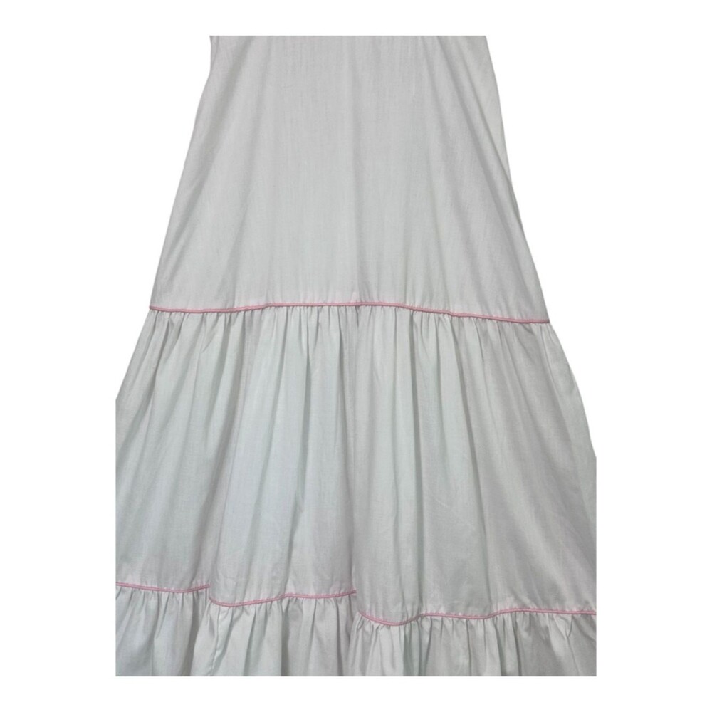 Vintage Young Edwardian Prairie Dress Cottagecore Boho Maxi White Size 11 = S-XS - Picture 5 of 10